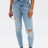 Aux Femmes Aéropostale Jeans | Jegging Aero Tres Extensible A Taille Mi-Haute Bleu Denim Moyen