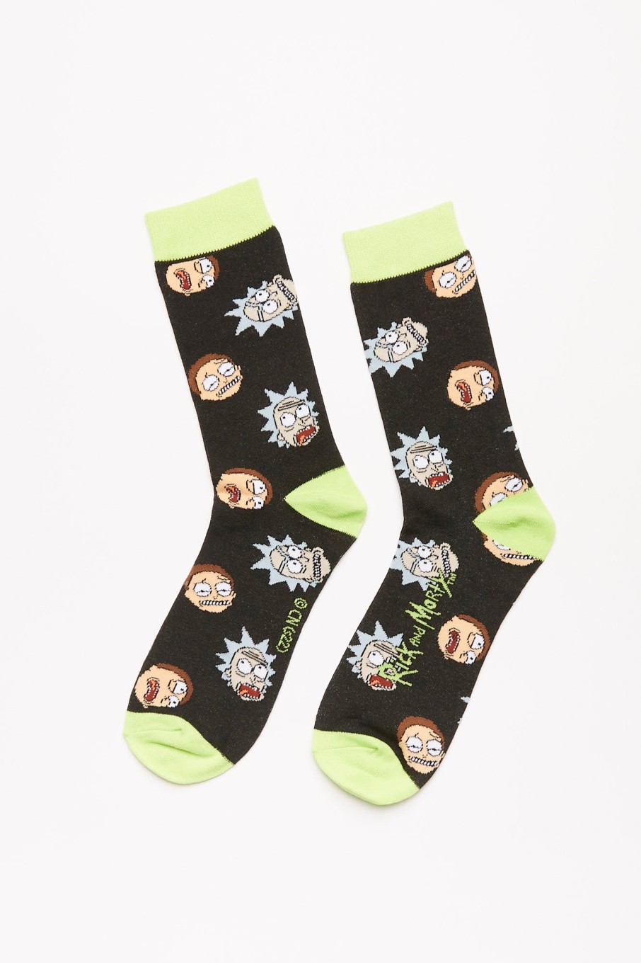 Pour Des Hommes Aéropostale Chaussettes | Chaussettes Rick Et Morty Noir