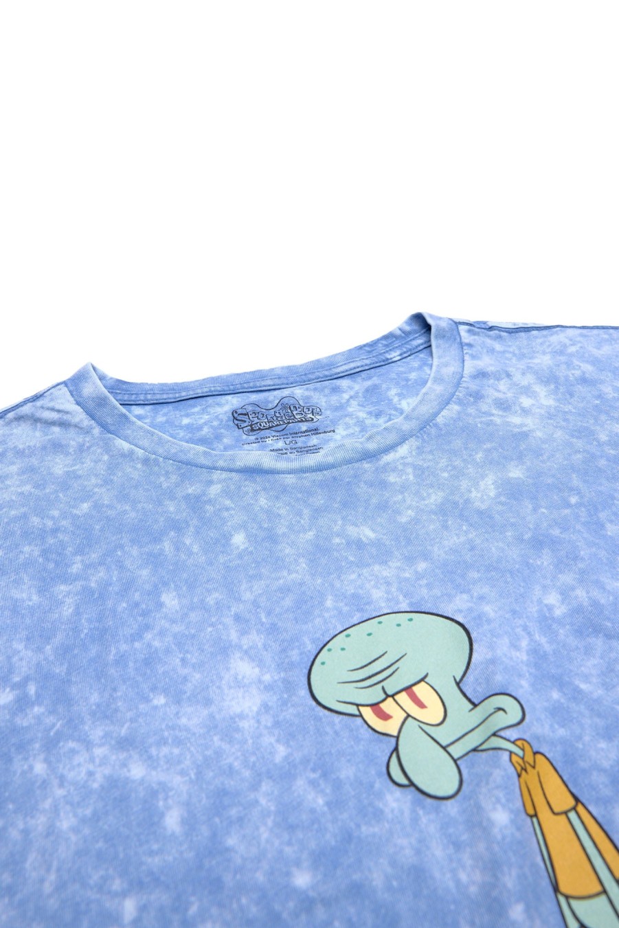 Pour Des Hommes Aéropostale Culture Pop | T-Shirt Delave A L'Acide Graphique Squidward Un Jean Bleu