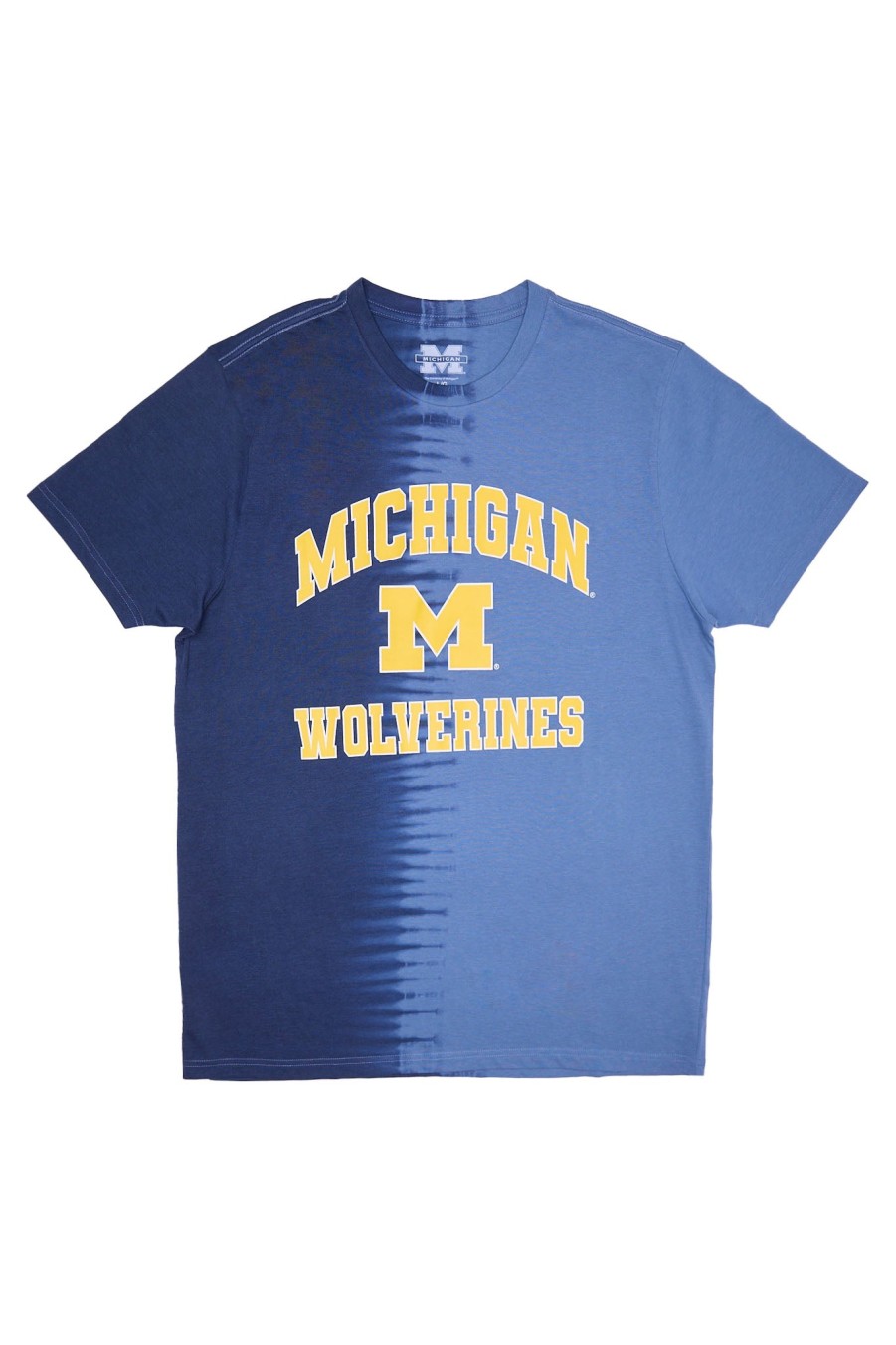 Pour Des Hommes Aéropostale Universite | T-Shirt Tie-Dye Fendu Graphique Michigan Wolverines Marine