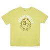 Aux Femmes Aéropostale T-Shirts | Aeropostale Est 87 Leaf Wreath Graphic Boyfriend Tee Vert Fonce