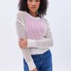 Aux Femmes Notes bleues Pulls + Cardigans | Pull A Col Rond En Crochet