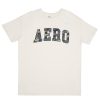 Aux Femmes Aéropostale T-Shirts Graphiques | T-Shirt Boyfriend Graphique Aero Camo Script Creme