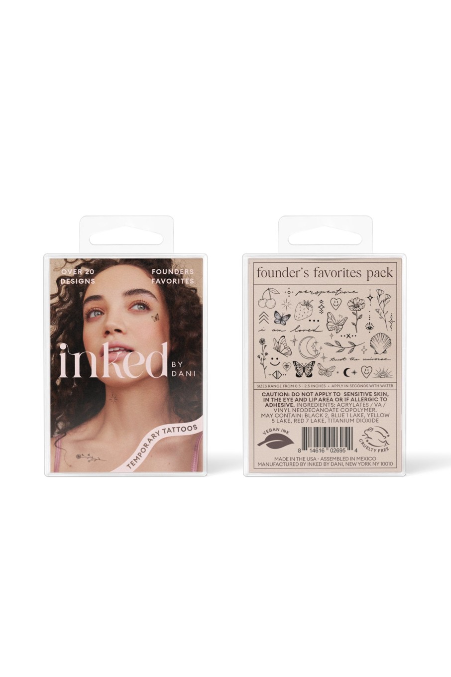 Aux Femmes Notes bleues Tatouages Temporaires | Pack De Tatouages Temporaires Inked By Dani