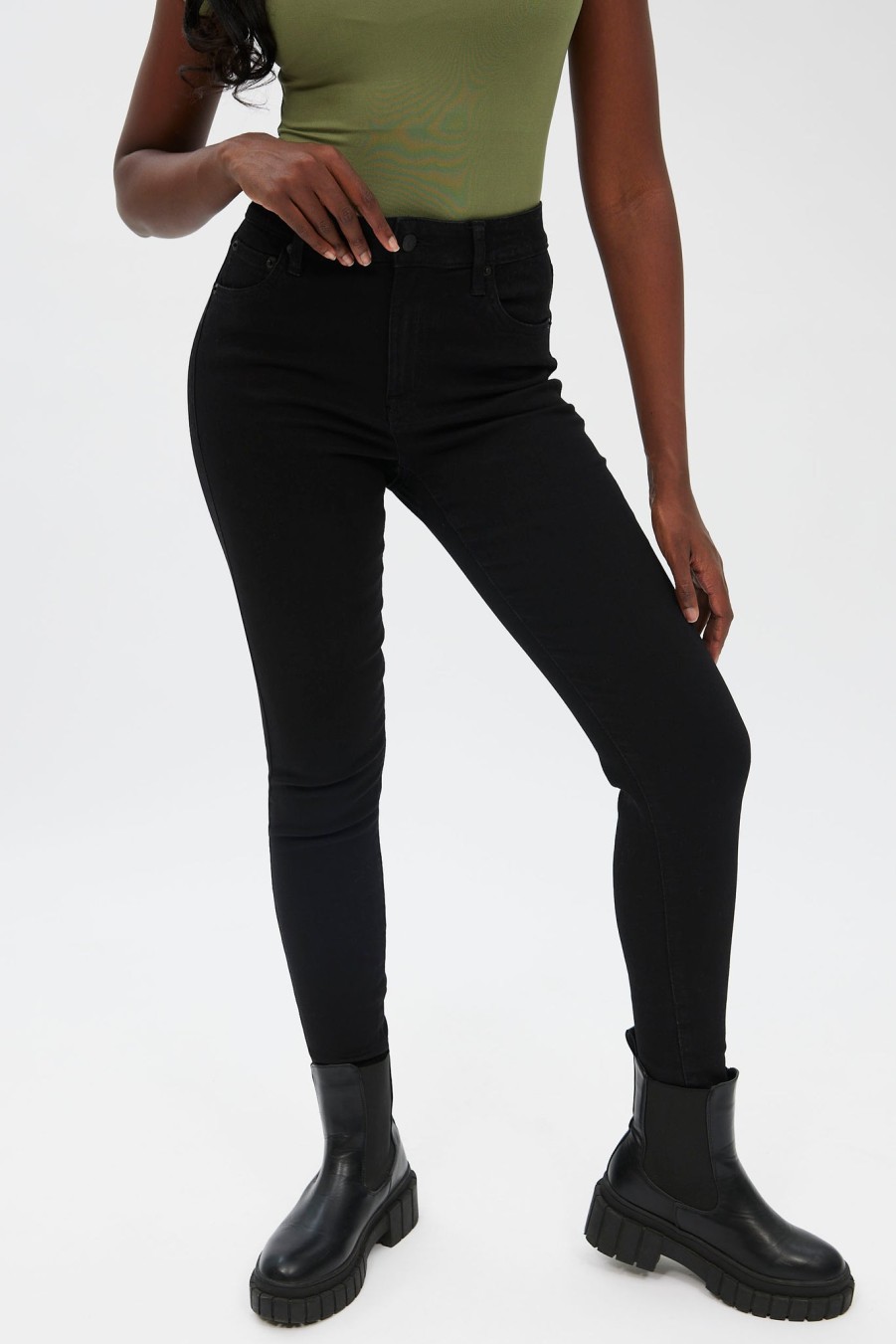 Aux Femmes Aéropostale | Jegging Aero Tres Extensible A Taille Haute Noir