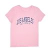 Aux Femmes Aéropostale T-Shirts Graphiques | T-Shirt Classique Graphique Aeropostale Los Angeles Rose