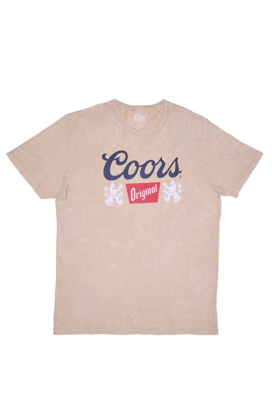 Pour Des Hommes Aéropostale T-Shirts | T-Shirt Coors Original Graphic Delave A L'Acide Creme