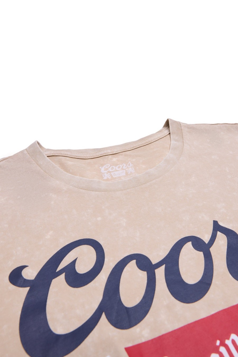 Pour Des Hommes Aéropostale T-Shirts | T-Shirt Coors Original Graphic Delave A L'Acide Creme