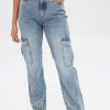 Aux Femmes Aéropostale Jeans | Jean Cargo Baggy Taille Tres Haute Aero