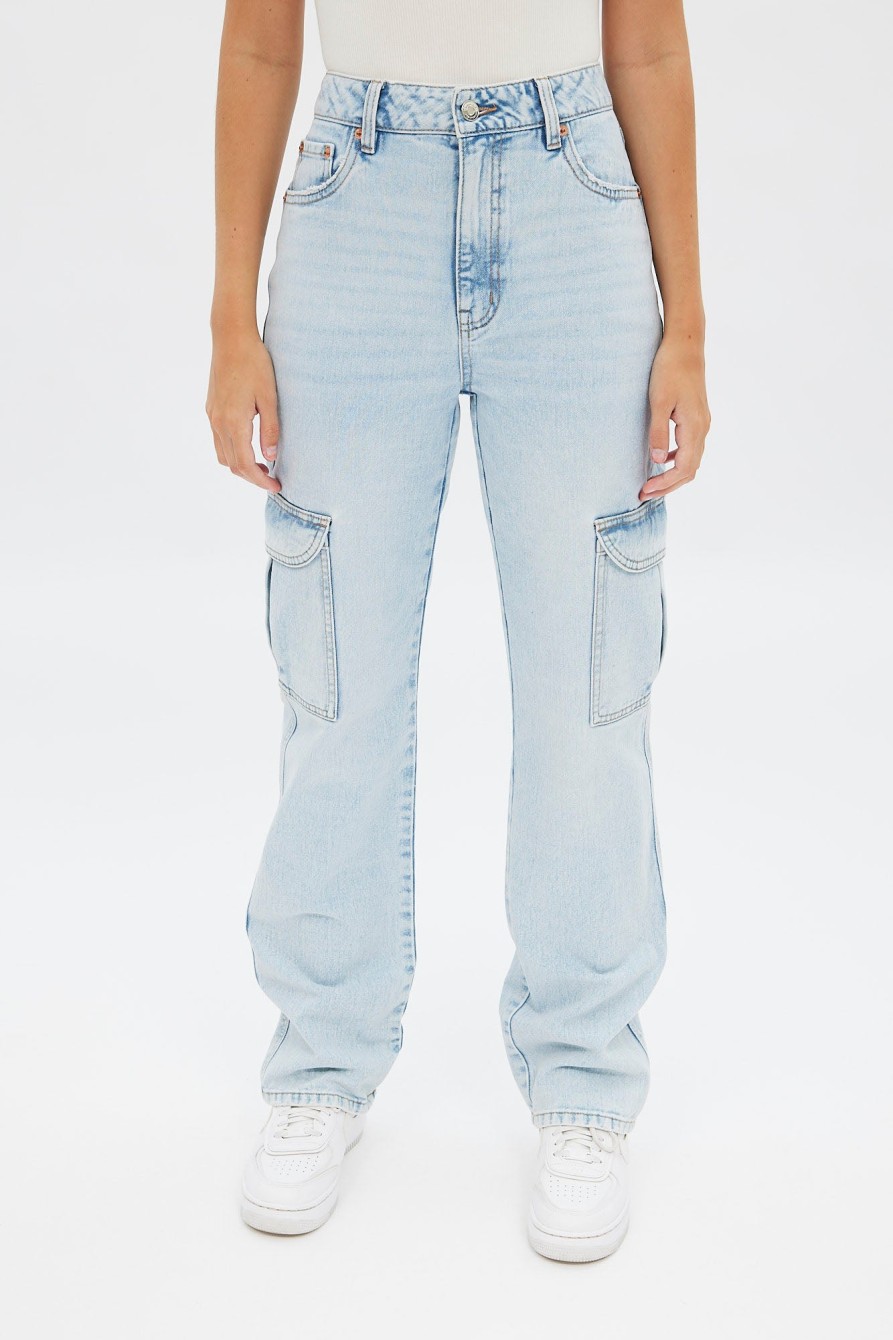 Aux Femmes Aéropostale Jeans | Jean Cargo Baggy Taille Tres Haute Aero