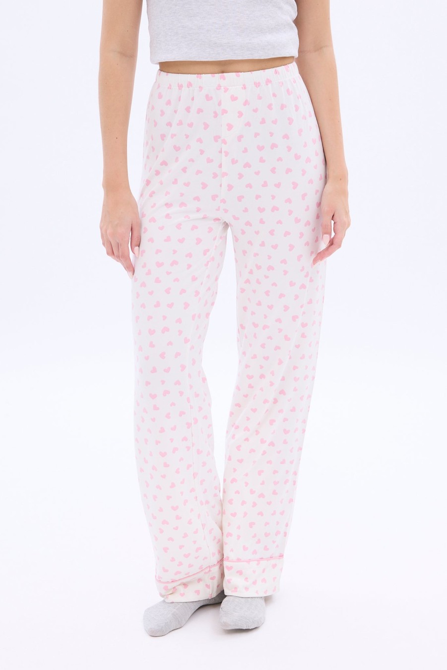 Aux Femmes Notes bleues Pyjamas | Pantalon De Pyjama Tres Doux A Taille Mi-Haute Et Jambe Large