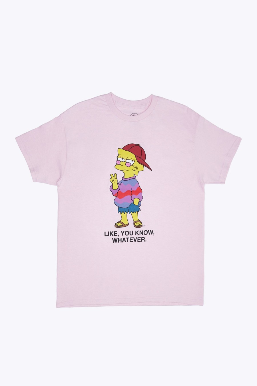 Aux Femmes Notes bleues Culture Pop | T-Shirt Petit Ami Graphique Lisa Simpson Des Simpsons Rose