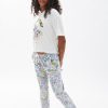 Aux Femmes Aéropostale Ensembles | Ensemble Pyjama En Velours Imprime Happy Bunny Bleu