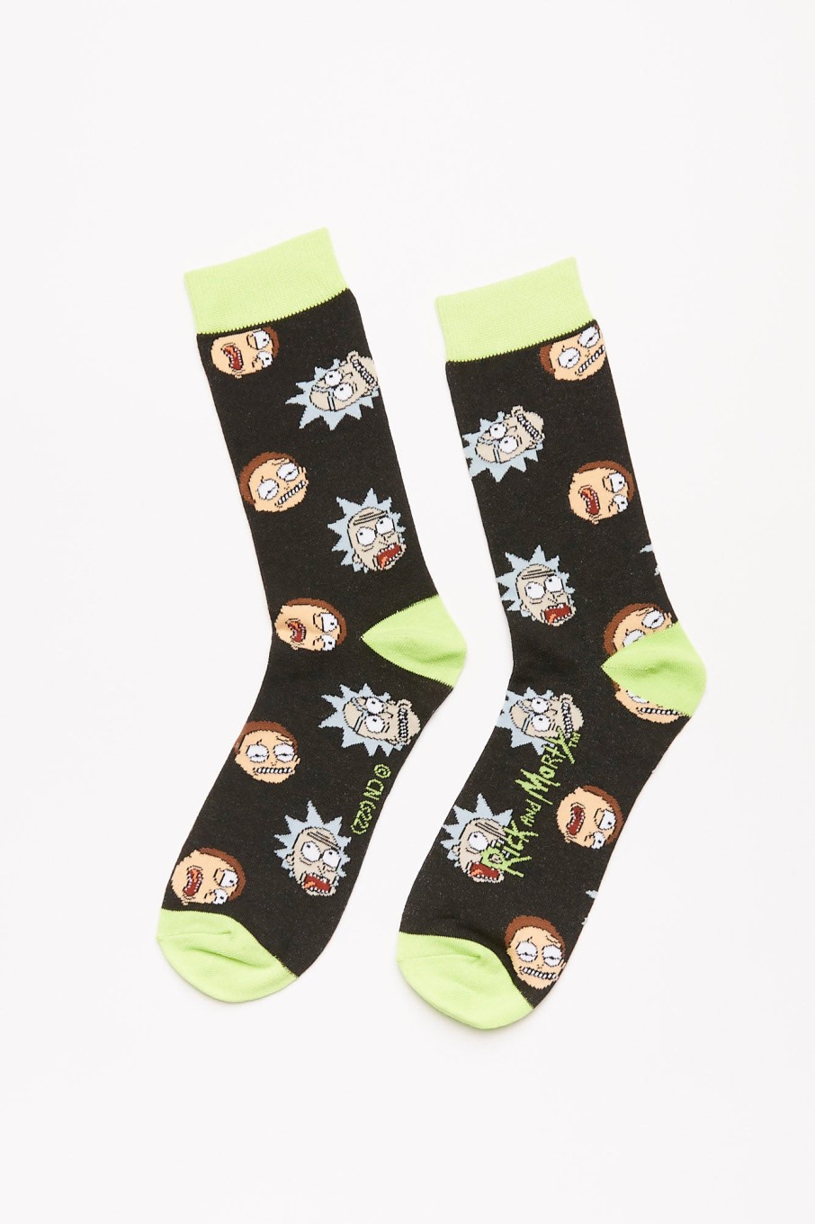 Pour Des Hommes Aéropostale Accessoires | Chaussettes Rick Et Morty Noir