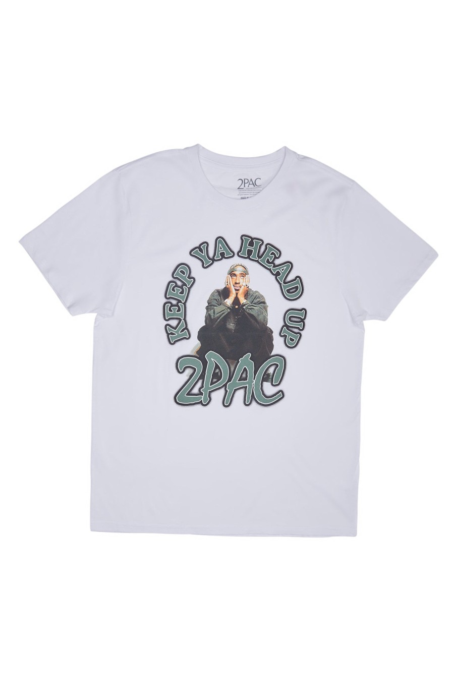 Pour Des Hommes Aéropostale Musique | T-Shirt Graphique 2Pac Keep Ya Head Up Blanc