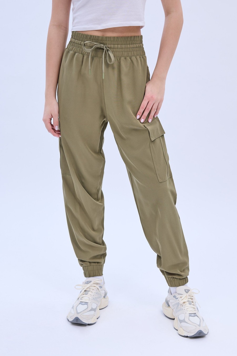 Aux Femmes Notes bleues Pantalons De Jogging | Pantalon De Jogging Cargo Boyfriend Taille Moyenne