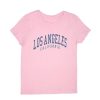 Aux Femmes Aéropostale T-Shirts | T-Shirt Classique Graphique Aeropostale Los Angeles Rose