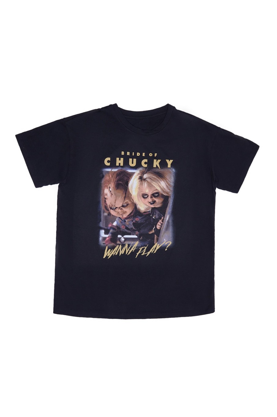 Aux Femmes Aéropostale T-Shirts Graphiques | T-Shirt Decontracte Graphique Chucky Wanna Play Noir