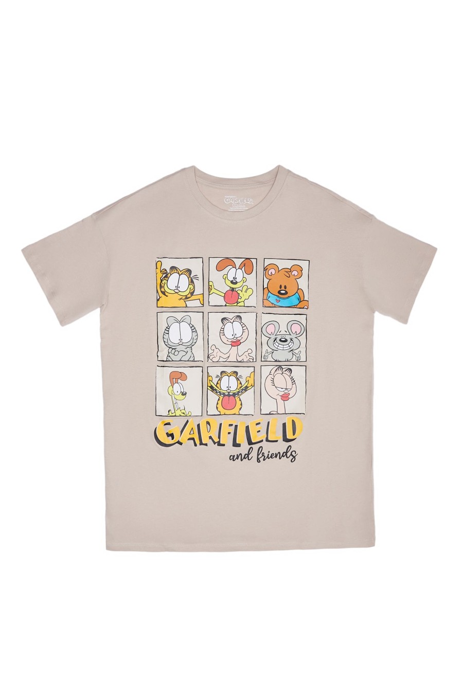 Aux Femmes Aéropostale T-Shirts Graphiques | T-Shirt Decontracte Graphique Garfield Et Sa Famille Sable