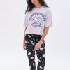 Aux Femmes Aéropostale Ensembles | Ensemble Pyjama Super Doux A Imprime Espace Hello Kitty Noir