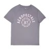 Aux Femmes Aéropostale Aeropostale | T-Shirt Boyfriend Graphique Aeropostale 87 New York Gris Fonce