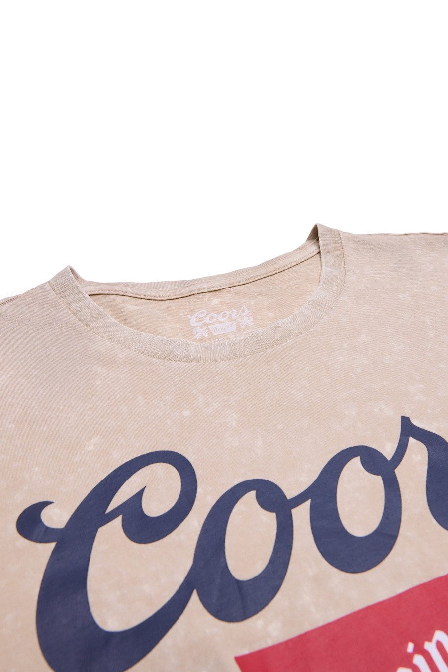 Pour Des Hommes Aéropostale T-Shirts Graphiques | T-Shirt Coors Original Graphic Delave A L'Acide Creme