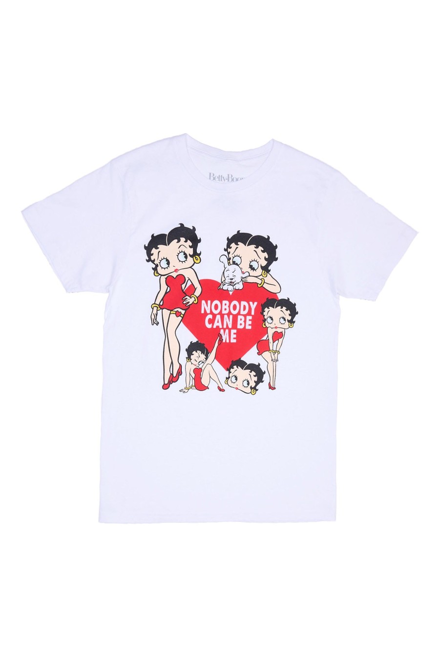 Aux Femmes Notes bleues T-Shirts | Betty Boop Personne Ne Peut Etre Moi T-Shirt Decontracte Graphique Blanc