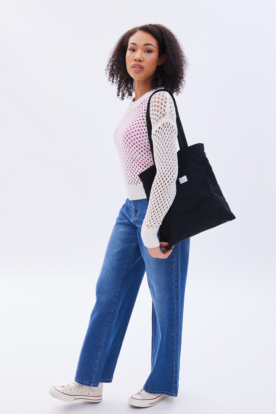 Aux Femmes Notes bleues Pulls + Cardigans | Pull A Col Rond En Crochet