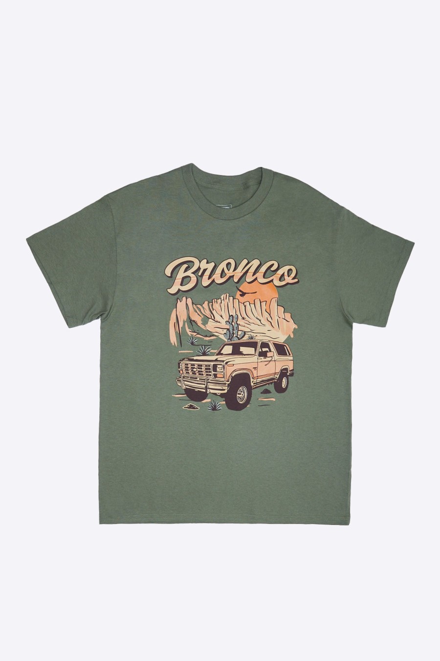 Aux Femmes Notes bleues T-Shirts | T-Shirt Petit Ami Graphique Ford Bronco Vert Fonce