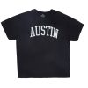 Aux Femmes Notes bleues T-Shirts Graphiques | T-Shirt Petit Ami Graphique Austin Texas Noir