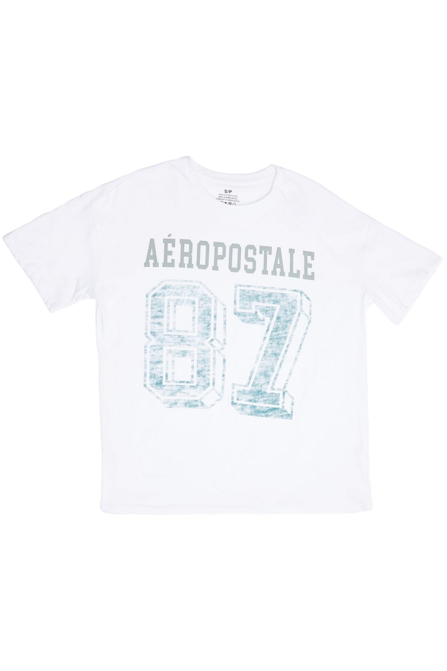 Aux Femmes Aéropostale T-Shirts Graphiques | T-Shirt Boyfriend Graphique Aeropostale 87 Blanc