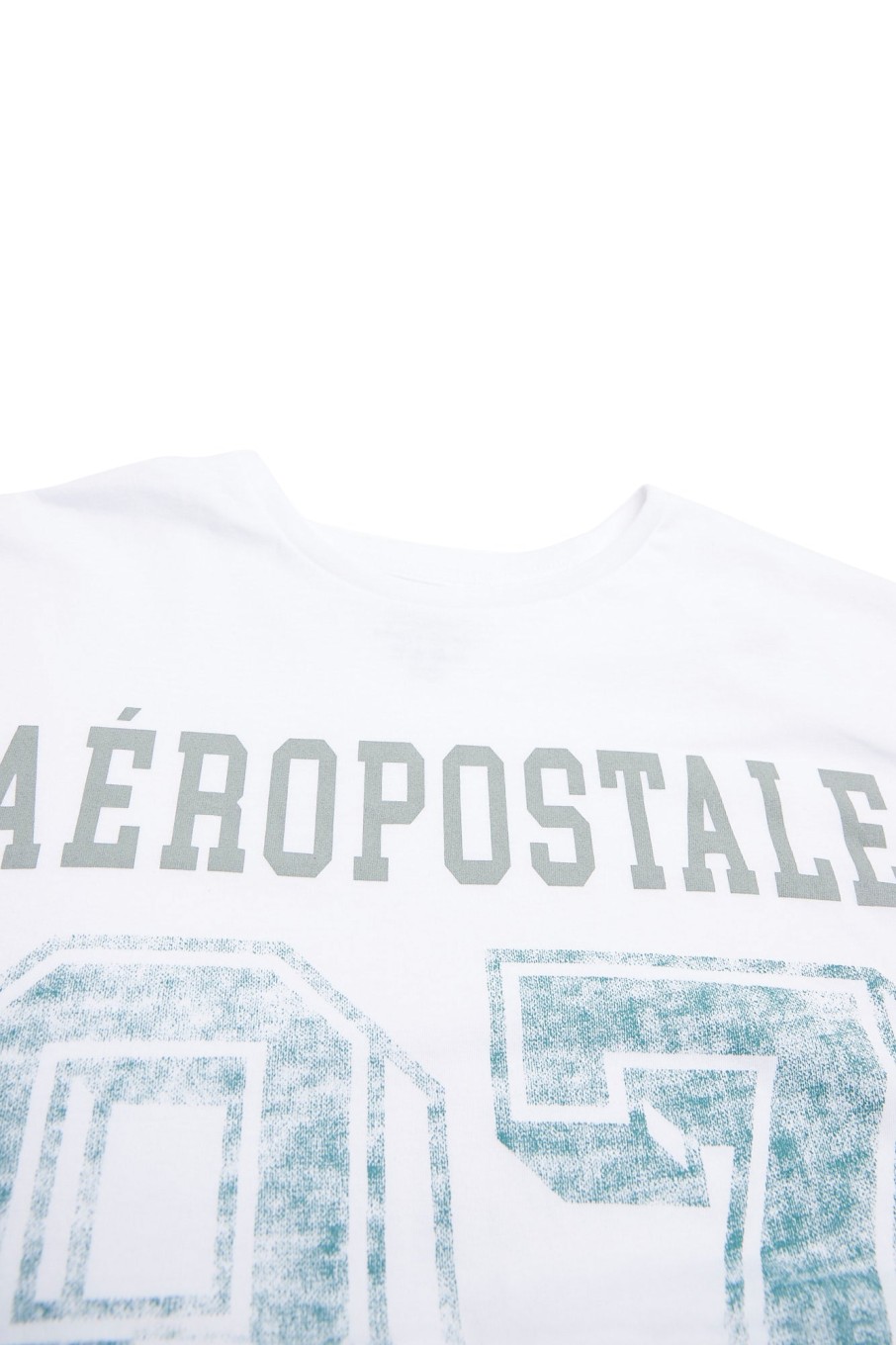 Aux Femmes Aéropostale T-Shirts Graphiques | T-Shirt Boyfriend Graphique Aeropostale 87 Blanc