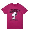 Aux Femmes Aéropostale T-Shirts Graphiques | T-Shirt Decontracte Graphique Snoopy Peanuts Fuchsia