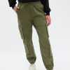 Aux Femmes Notes bleues Cargos + Parachute | Pantalon De Jogging Cargo Taille Haute