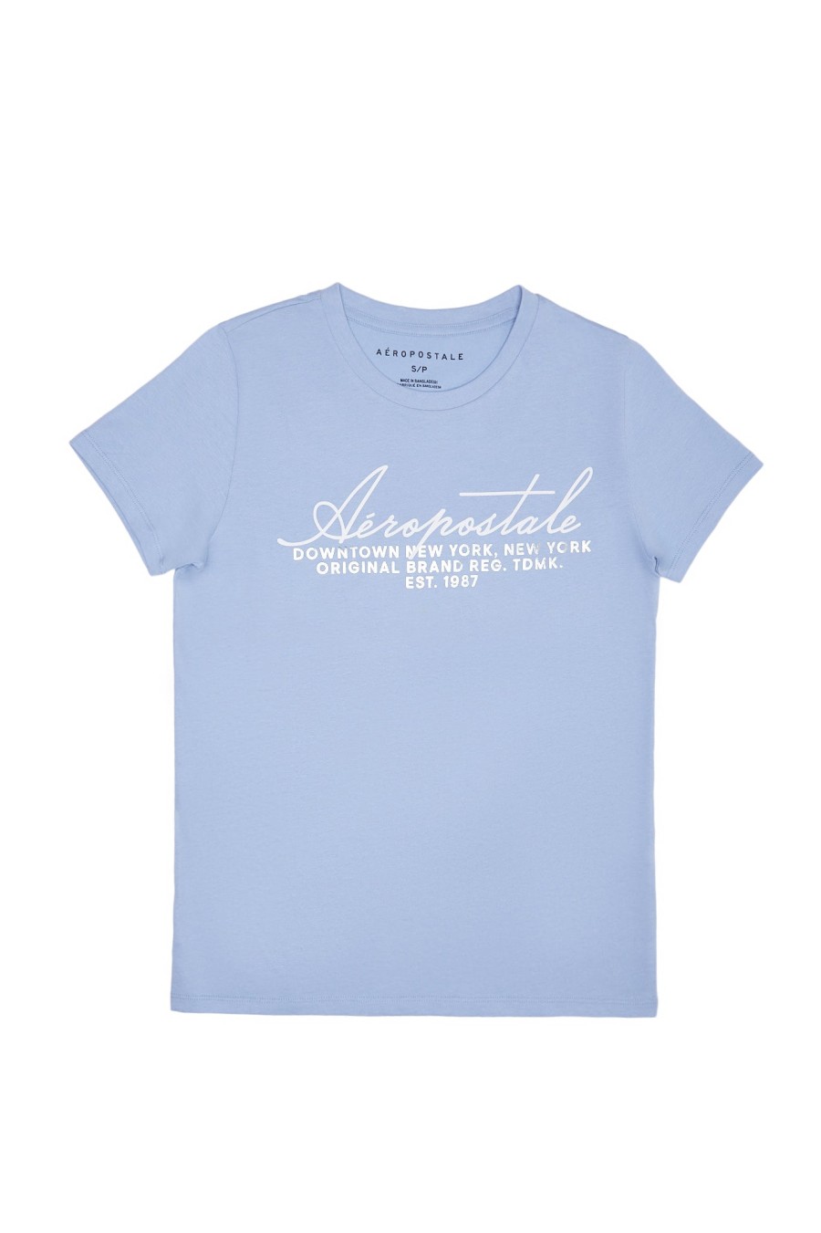 Aux Femmes Aéropostale Aeropostale | T-Shirt Classique Aeropostale Graphic Silver Foil Un Jean Bleu