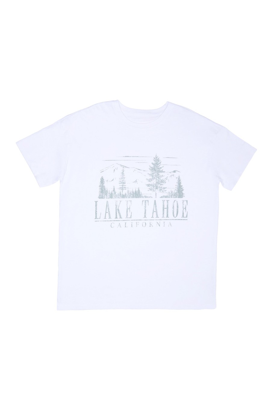 Aux Femmes Notes bleues T-Shirts Graphiques | T-Shirt Petit Ami Graphique Lake Tahoe Blanc