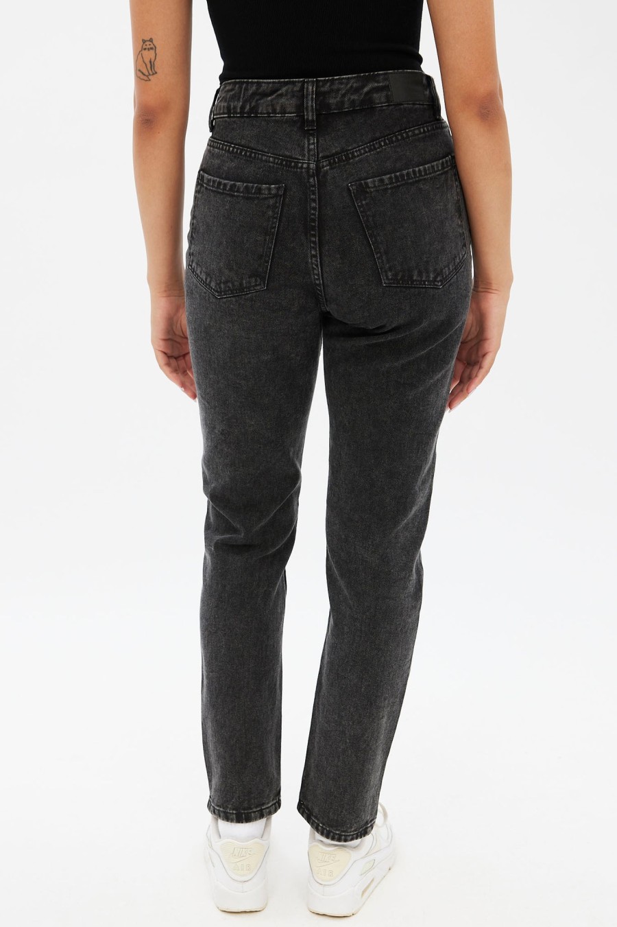 Aux Femmes Aéropostale | Jean Mom Taille Haute Aero Premium Air Noir