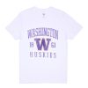 Pour Des Hommes Aéropostale T-Shirts | T-Shirt Graphique Des Huskies De Washington 1861 Blanc