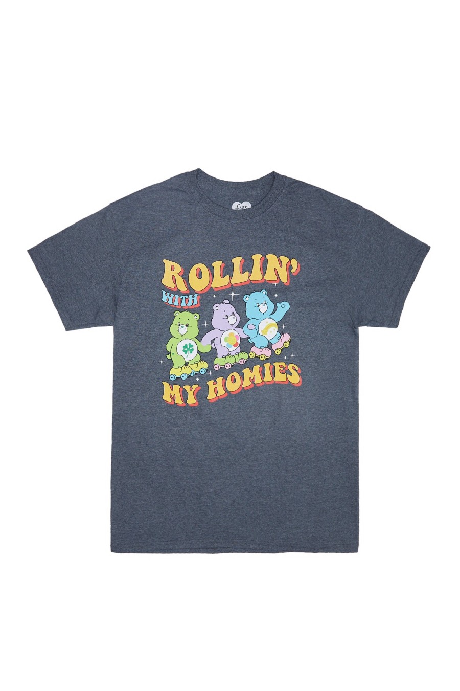 Aux Femmes Notes bleues T-Shirts | T-Shirt Graphique Pour Petit Ami Care Bears Rollin' With My Homies Gris Fonce