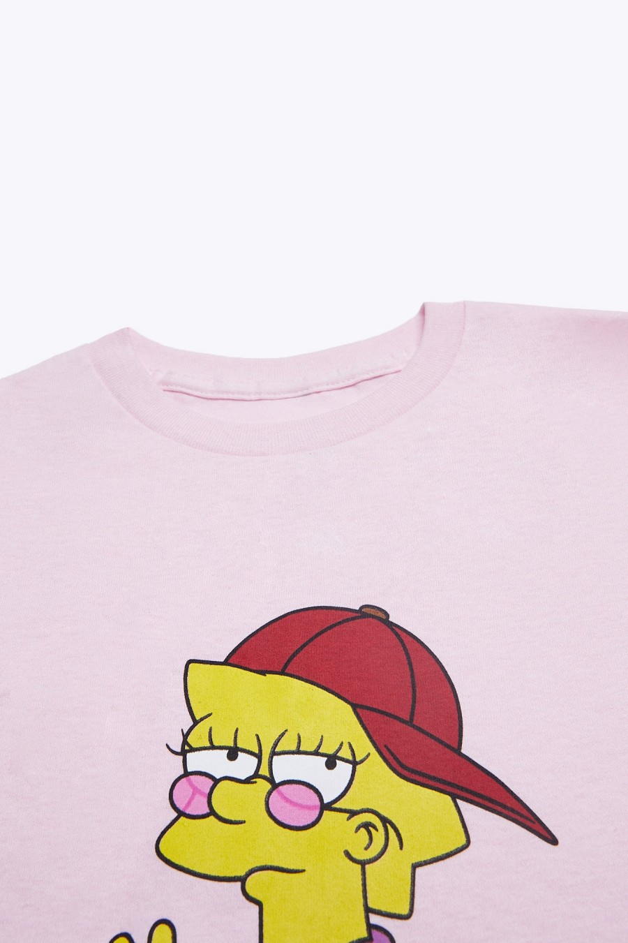 Aux Femmes Notes bleues T-Shirts Graphiques | T-Shirt Petit Ami Graphique Lisa Simpson Des Simpsons Rose