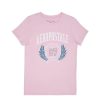 Aux Femmes Aéropostale T-Shirts Graphiques | Aeropostale 87 T-Shirt Classique Graphique Avec Ecusson Rose