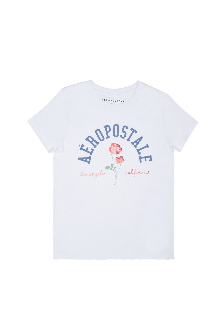 Aux Femmes Aéropostale T-Shirts | T-Shirt Classique A Graphique Aeropostale Rose Blanc