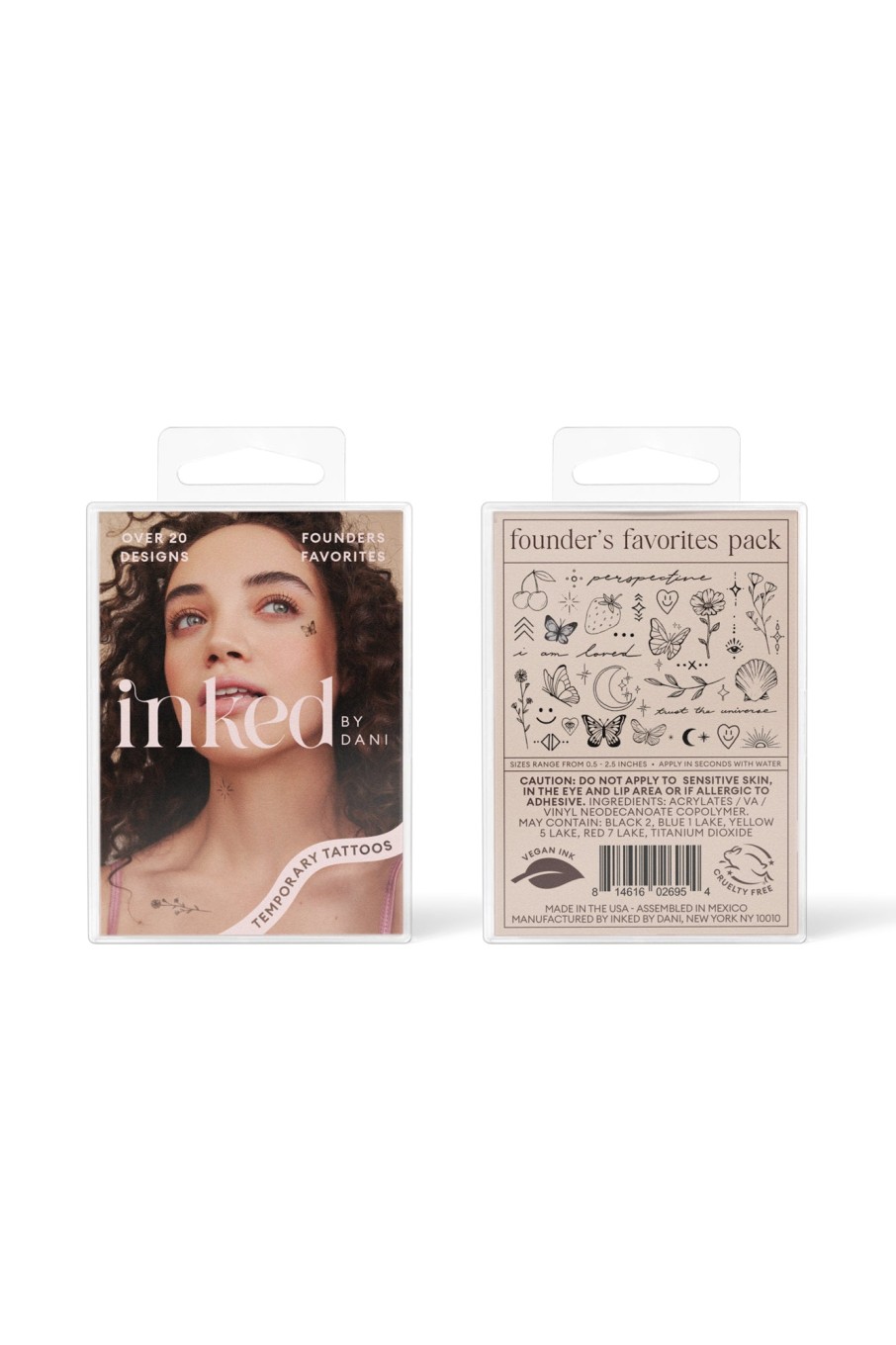 Aux Femmes Notes bleues Tatouages Temporaires | Pack De Tatouages Temporaires Inked By Dani