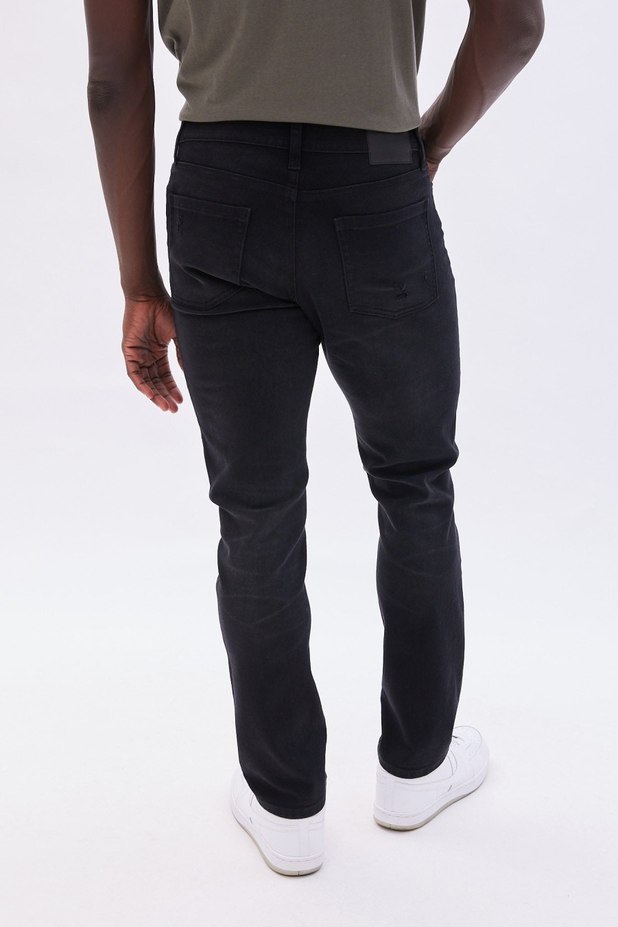 Pour Des Hommes Notes bleues Jeans | Jean Slim Dechire Et Repare Zane Noir