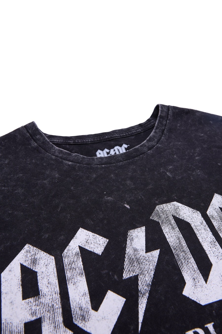 Pour Des Hommes Aéropostale Musique | T-Shirt Ac/Dc Back In Graphic Delave A L'Acide Noir