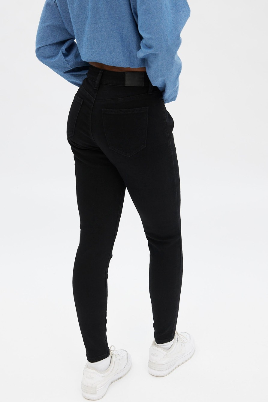 Aux Femmes Aéropostale Jeans | Jegging Aero Tres Extensible A Taille Mi-Haute Noir