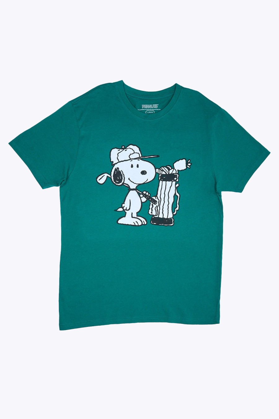 Pour Des Hommes Notes bleues T-Shirts Graphiques | T-Shirt Graphique De Golf Peanuts Snoopy Vert Chasseur