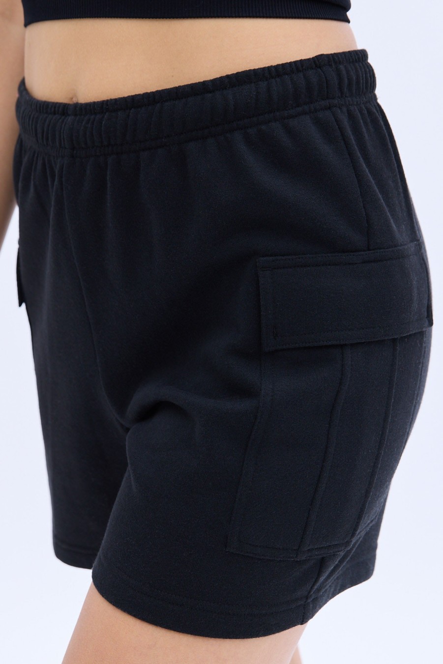 Aux Femmes Notes bleues Shorts | Short Cargo En Polaire Taille Moyenne