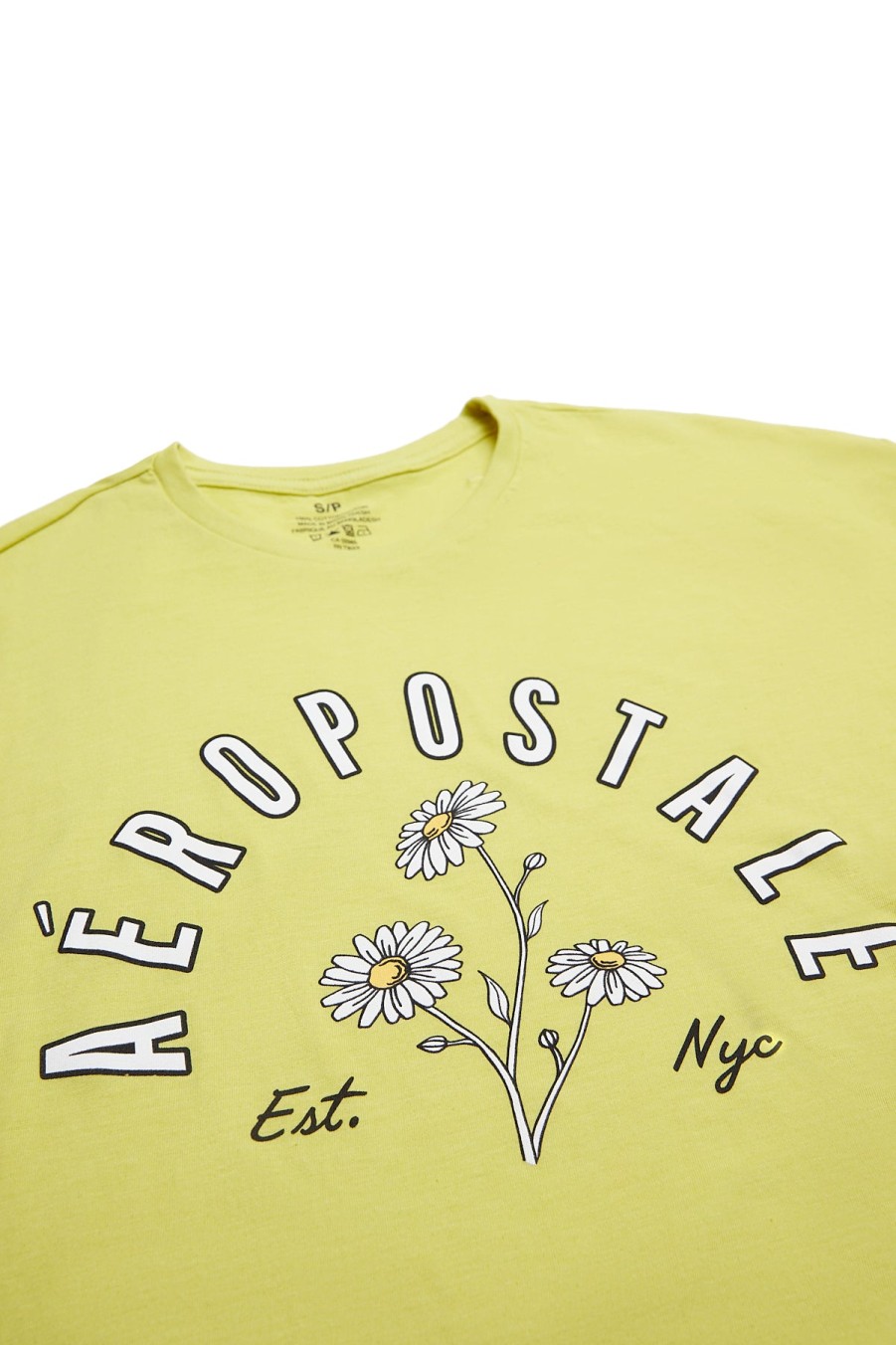 Aux Femmes Aéropostale T-Shirts | T-Shirt Boyfriend Graphique Aeropostale Daisy Vert Fonce