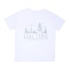 Aux Femmes Notes bleues Destination | T-Shirt Petit Ami Graphique Lake Tahoe Blanc